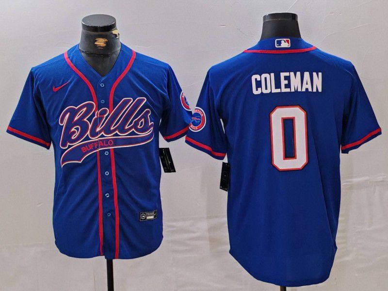 Men Buffalo Bills #0 Coleman Blue Joint Name 2024 Nike Limited NFL Jersey style 3